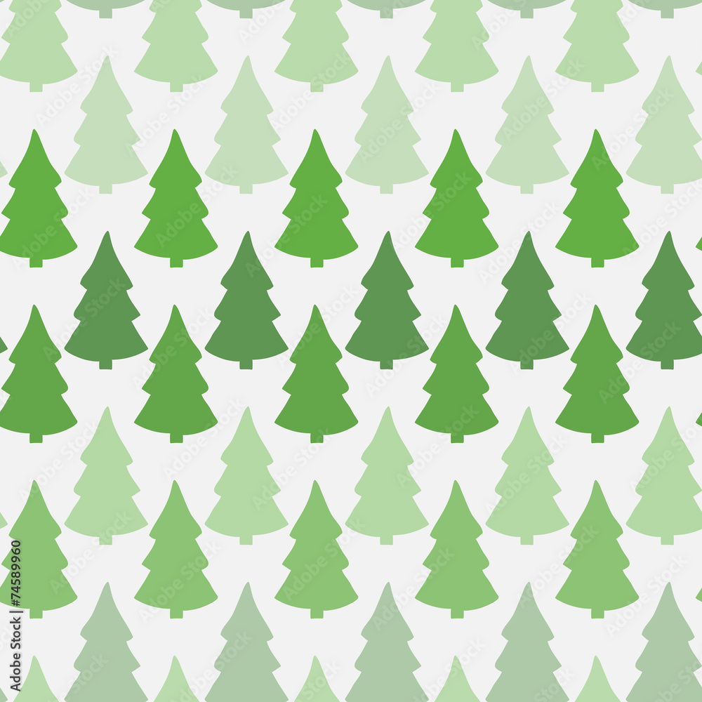Vector seamless pattern with abstract christmas tree