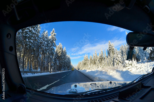 Auto Straße Winter