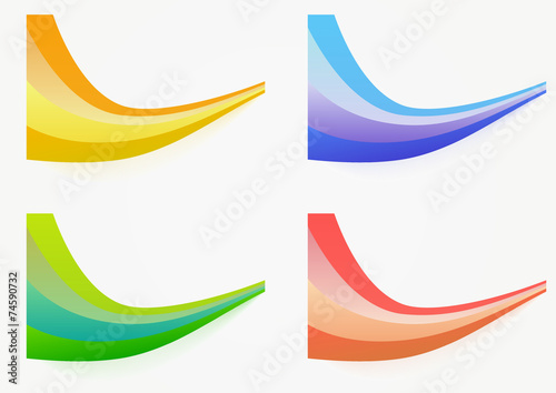bright colorful swoosh moving speed waves set
