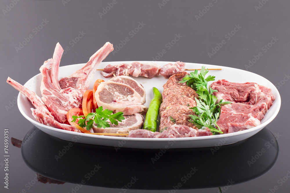 Raw Meat, Beaf, Meatball, Cutlet, Chop, Beyti Raw Meat, Beaf, Meatball, Cutlet, Chop, Beyti