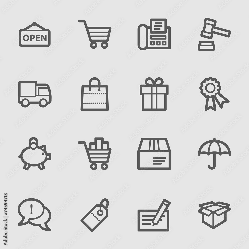 Shopping web icons