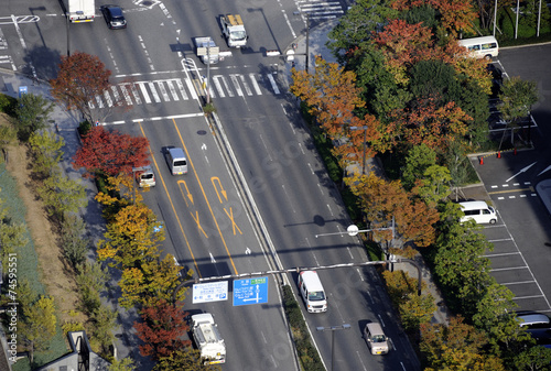 Birdview of street