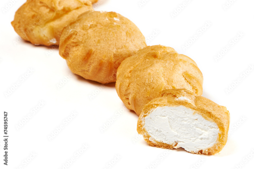 Profiteroles isolated Profiteroles isolated