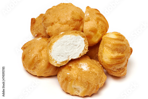 Profiteroles isolated