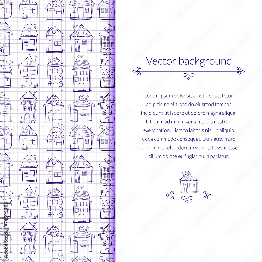 Vector illustration outine houses