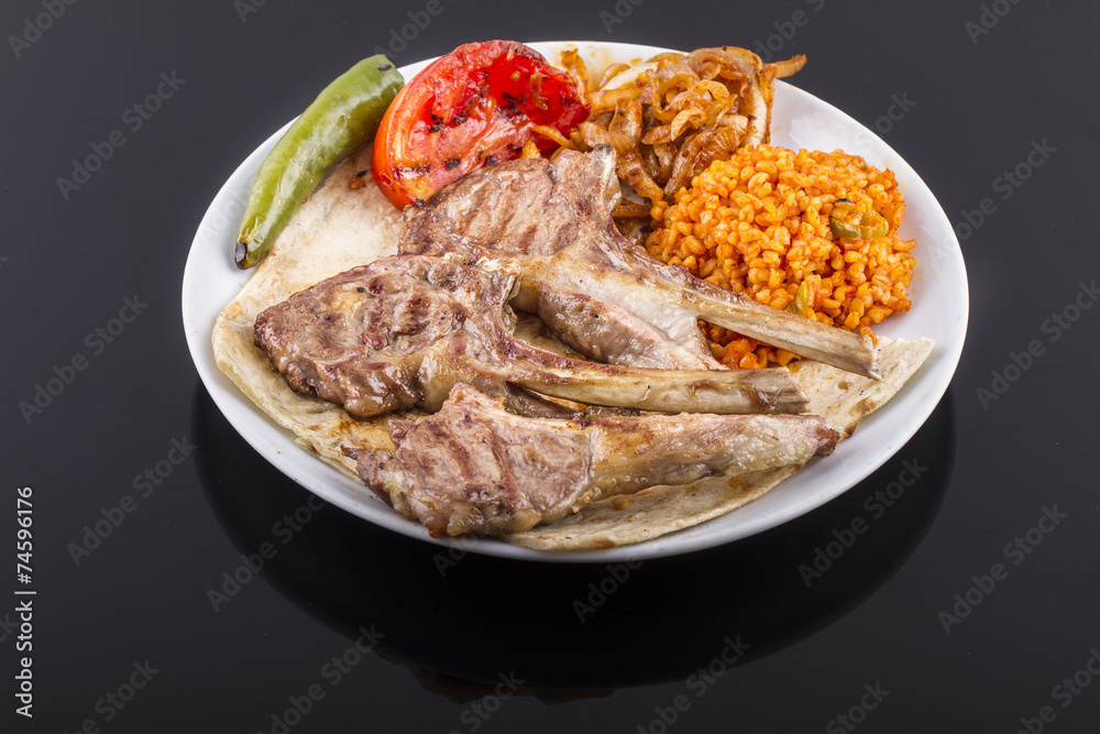 Fototapeta premium Juice Roasted Lamb Chops