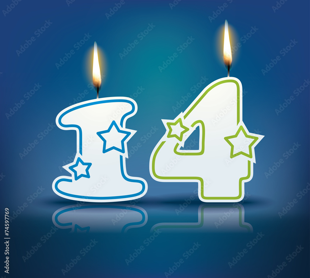 Birthday candle number 14 Birthday candle number 14