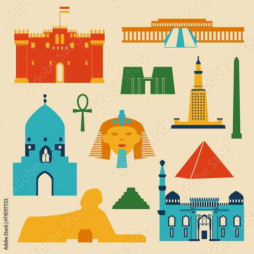 Wallpaper Mural Landmarks of Egypt Torontodigital.ca