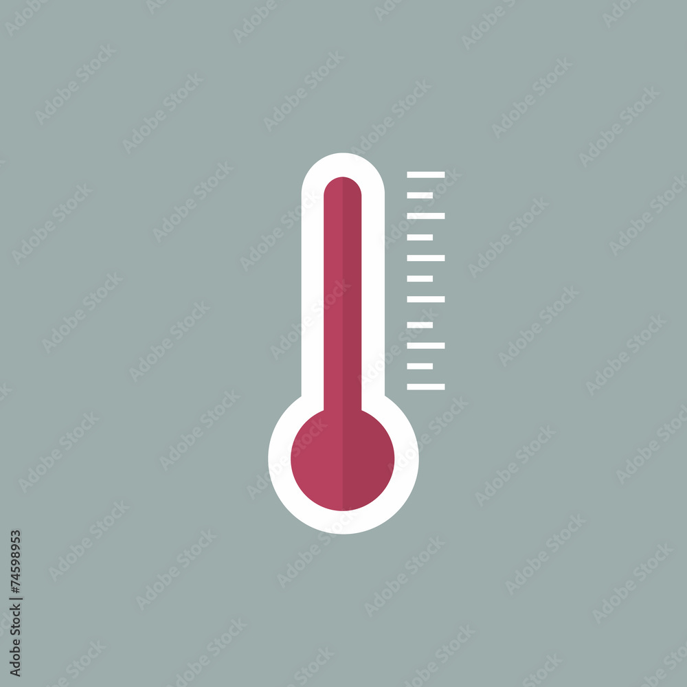 illustration of thermometers, flat style, EPS10 illustration of thermometers, flat style, EPS10