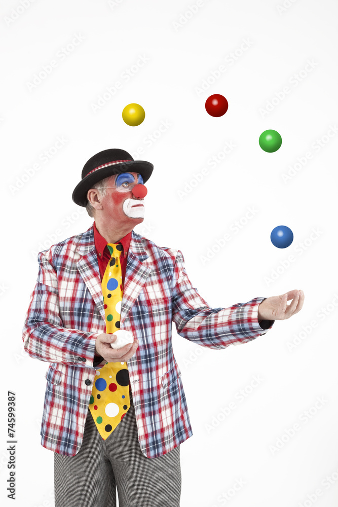 Clown jongliert Stock-Foto | Adobe Stock