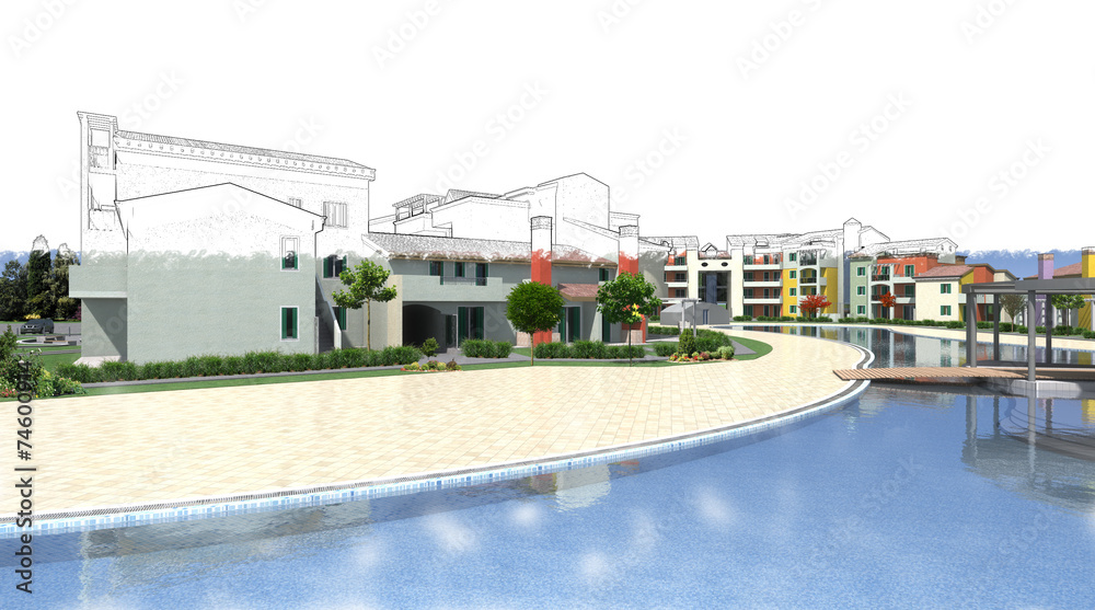 Obraz premium Rendering e grunge