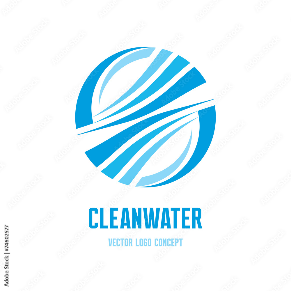 Clean water logo concept illustration. Abstract vector logo. Clean water logo concept illustration. Abstract vector logo.
