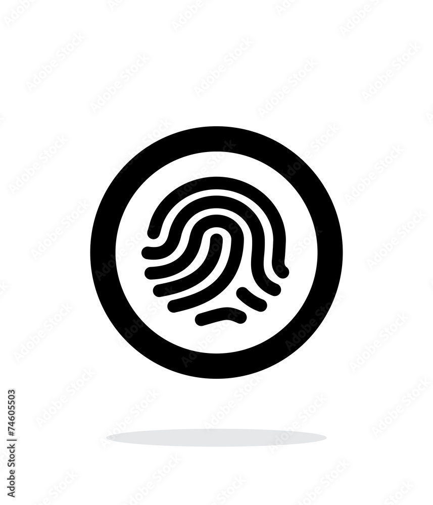 Fingerprint scanner icon on white background. Fingerprint scanner icon on white background.