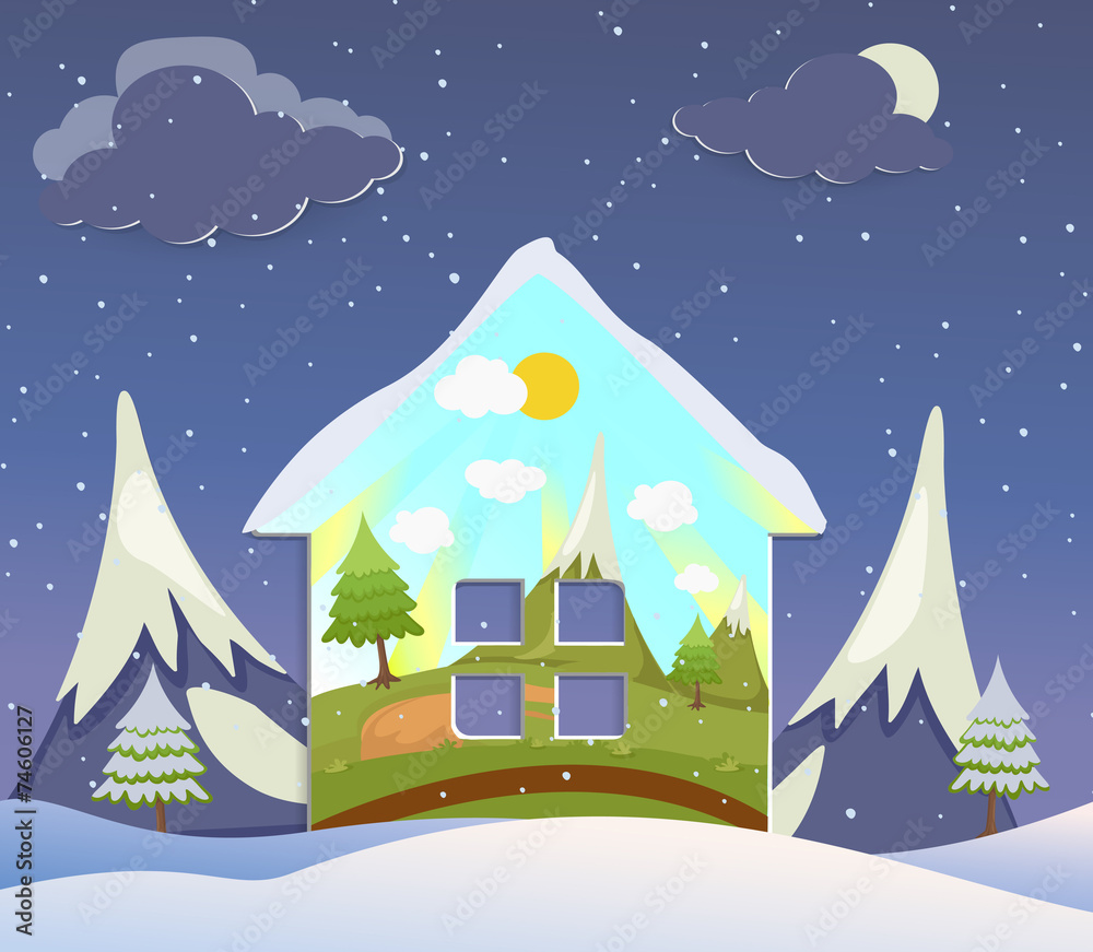 Fototapeta premium Warm house
