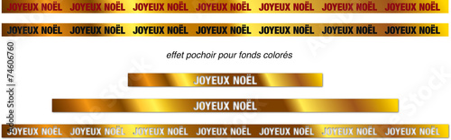 rubans dorés inscription texte joyeux noël kazy