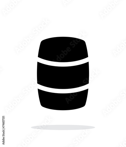 Beer barrel simple icon on white background.