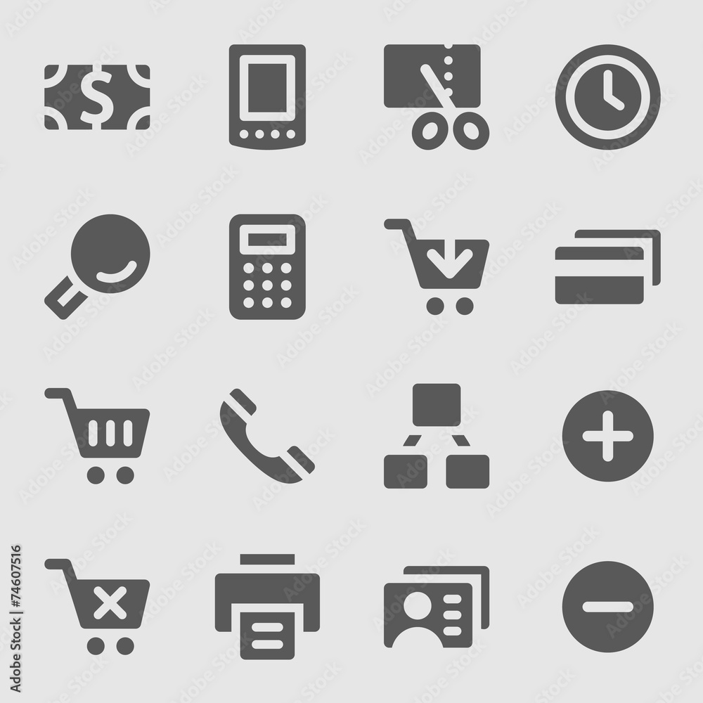 Shopping web icons set Shopping web icons set