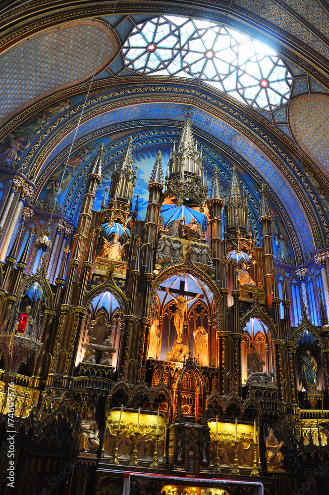 Altar of Montreal Notre-Dame Basilica, Montreal, Quebec