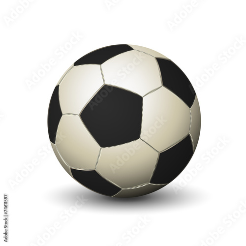 Soccer ball icon white and black color