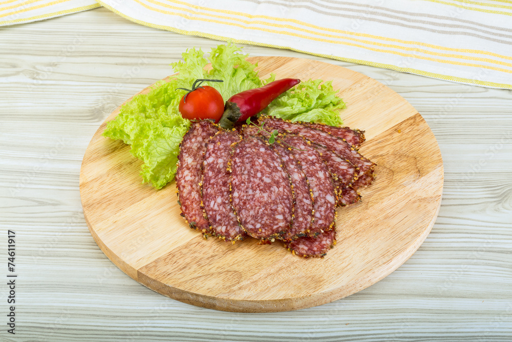 Sliced salami Sliced salami