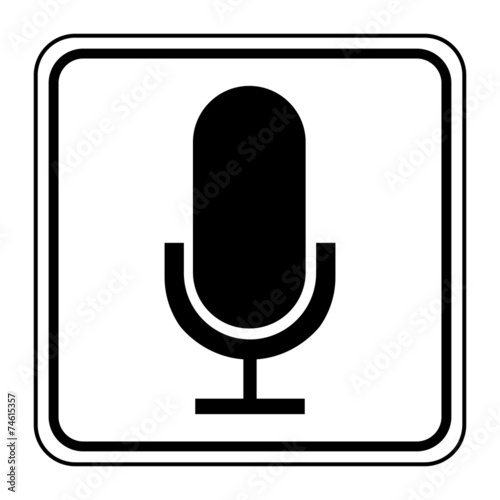 Logo microphone. Micro.