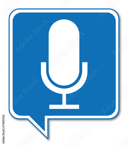 Logo microphone. Micro.