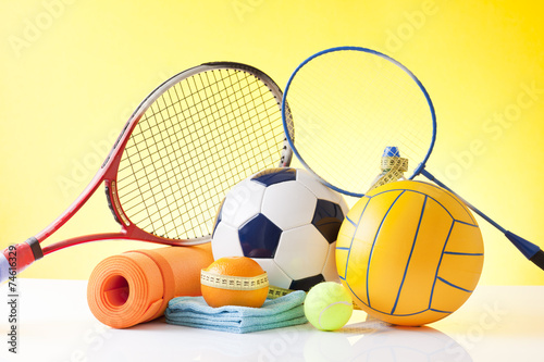 sport equipment and fitness food