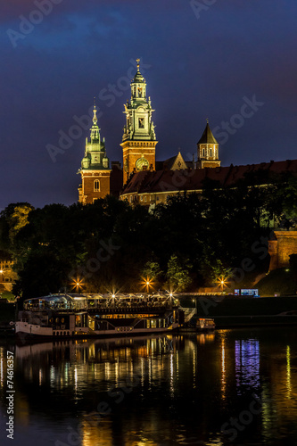 Krakow at night. Wawel Castle #74616357
