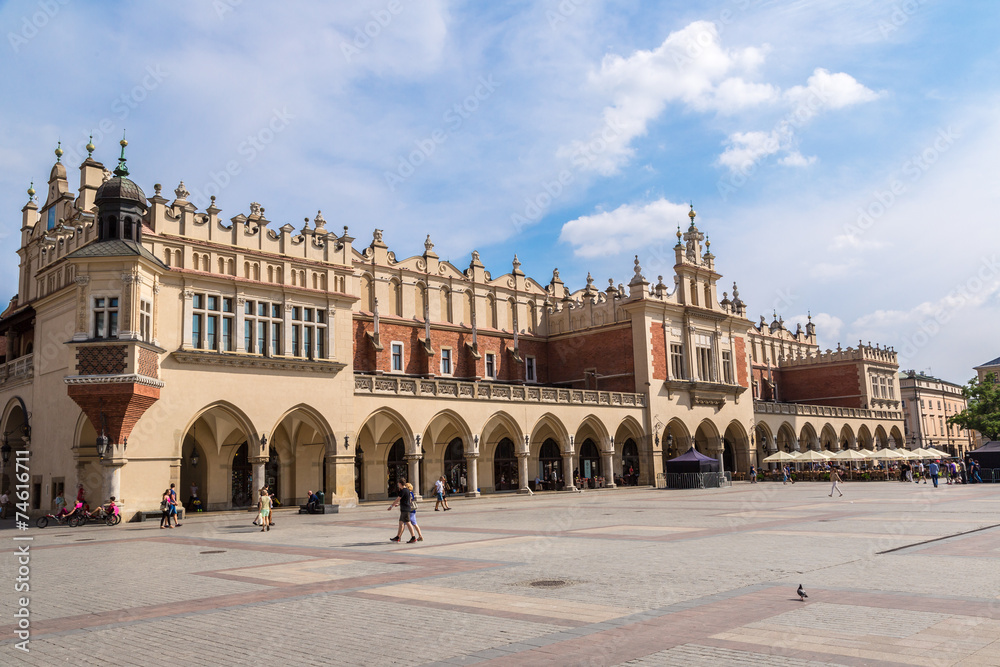 Market Square in a historical part of Krakow