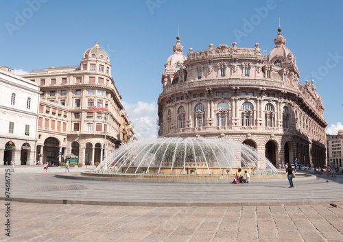 Detail of city of Genoa in Italy