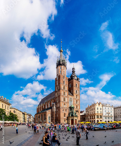 St. Mary's Church in a historical part of Krakow