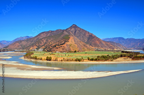 First Bend of the Yangtze in Yunnan province,China