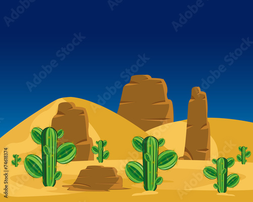 Cactuses in desert
