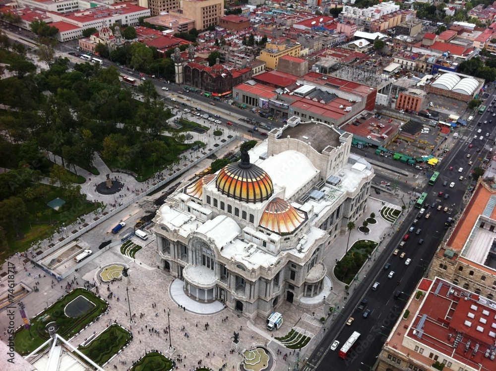 Fototapeta premium Vista Aérea Bellas Artes