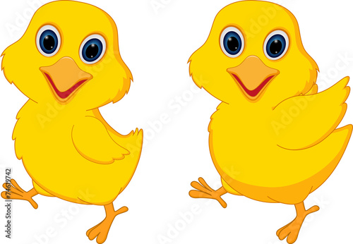 Happy chick cartoon