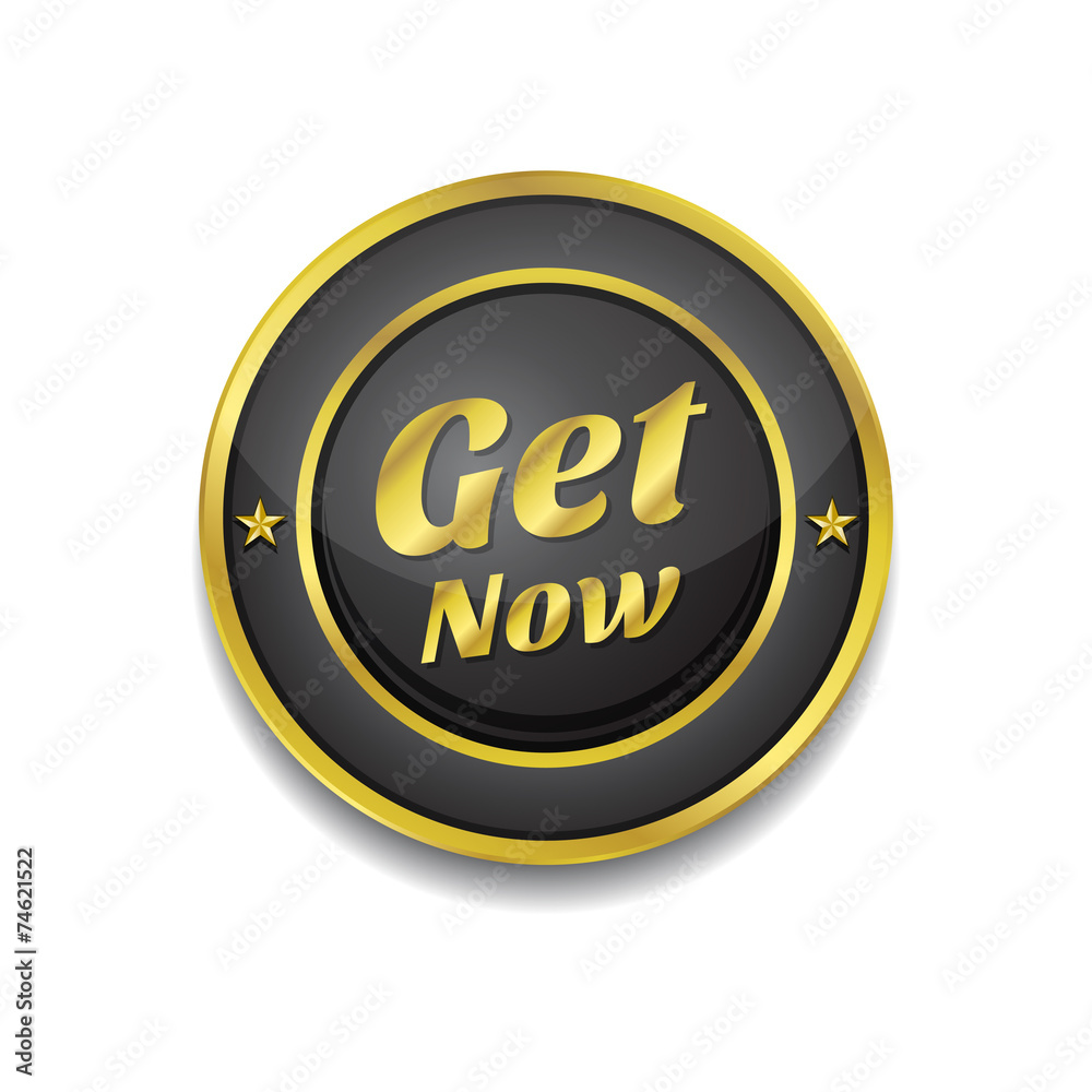 Get Now Gold Vector Icon Button