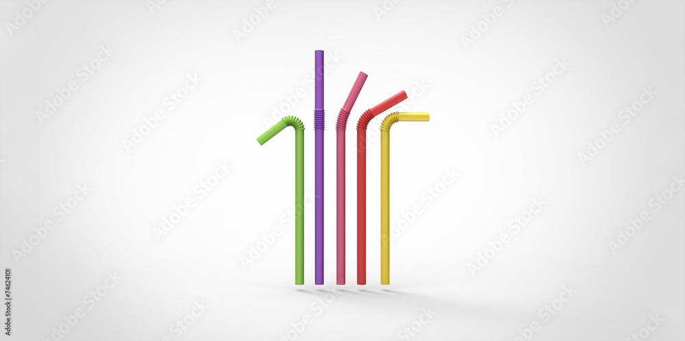 3D coloured drinking straws 3D coloured drinking straws