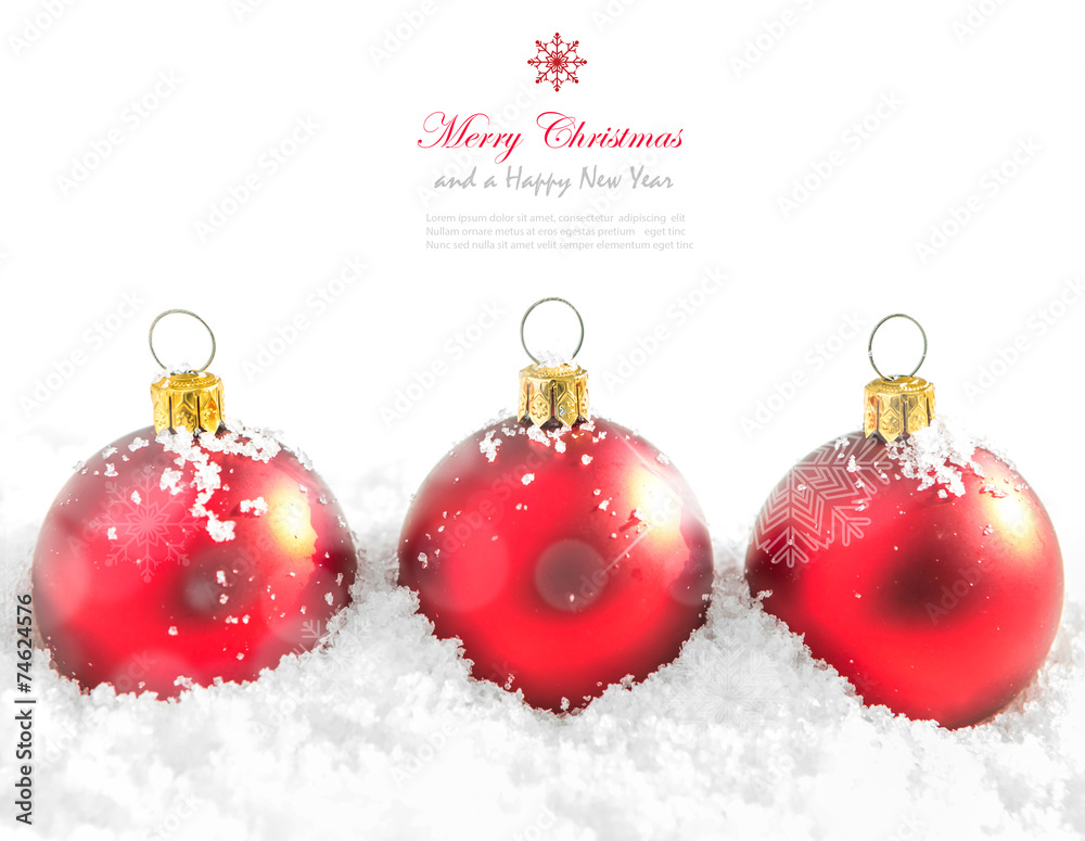 Christmas decoration with snow Christmas decoration with snow
