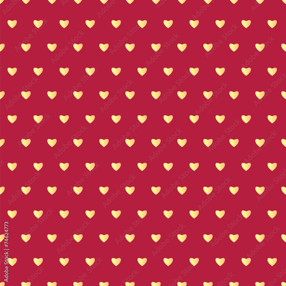 Seamless pattern with hearts for Valentine's Day