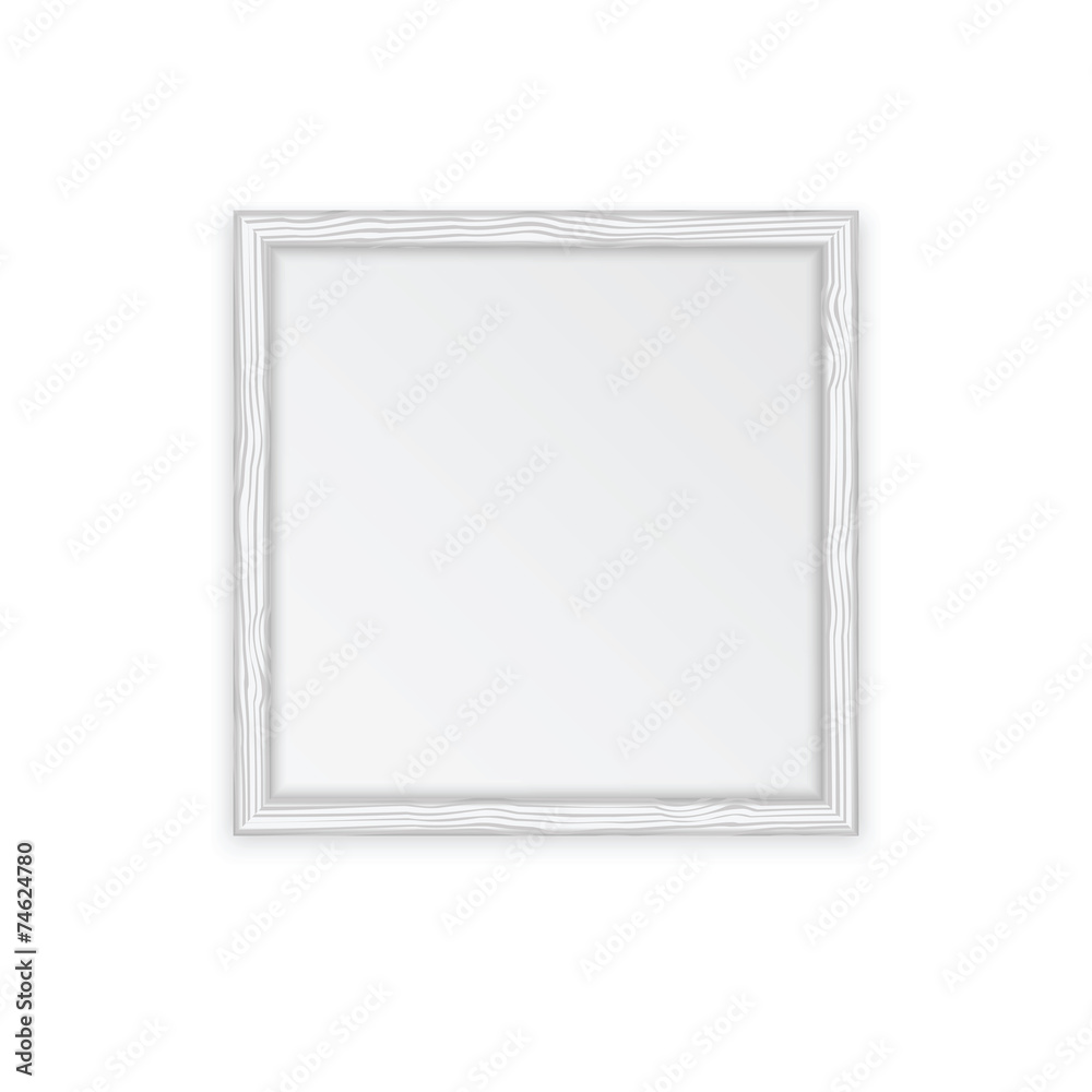 White wooden frame with place for your design White wooden frame with place for your design