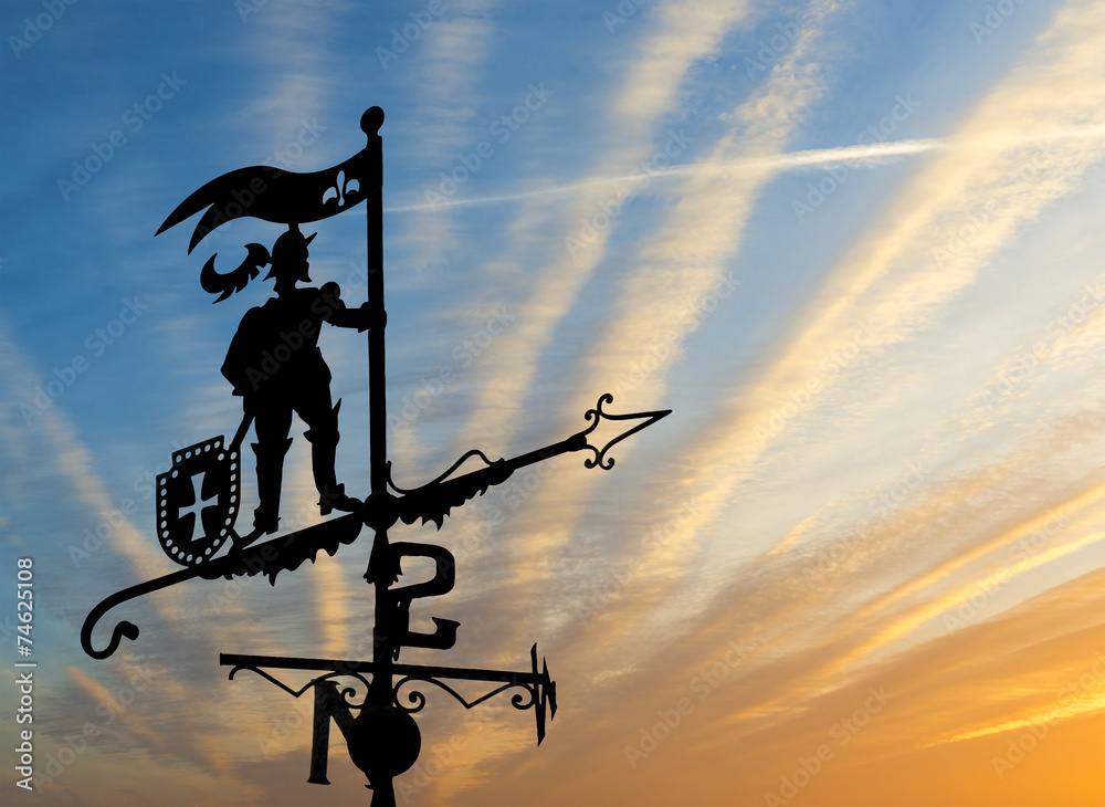 Weather vane is instrument showing direction of wind