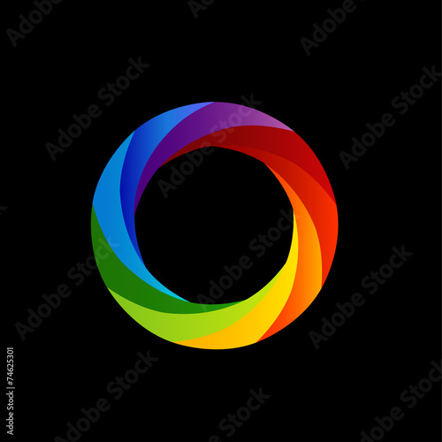rainbow colored photography shutter