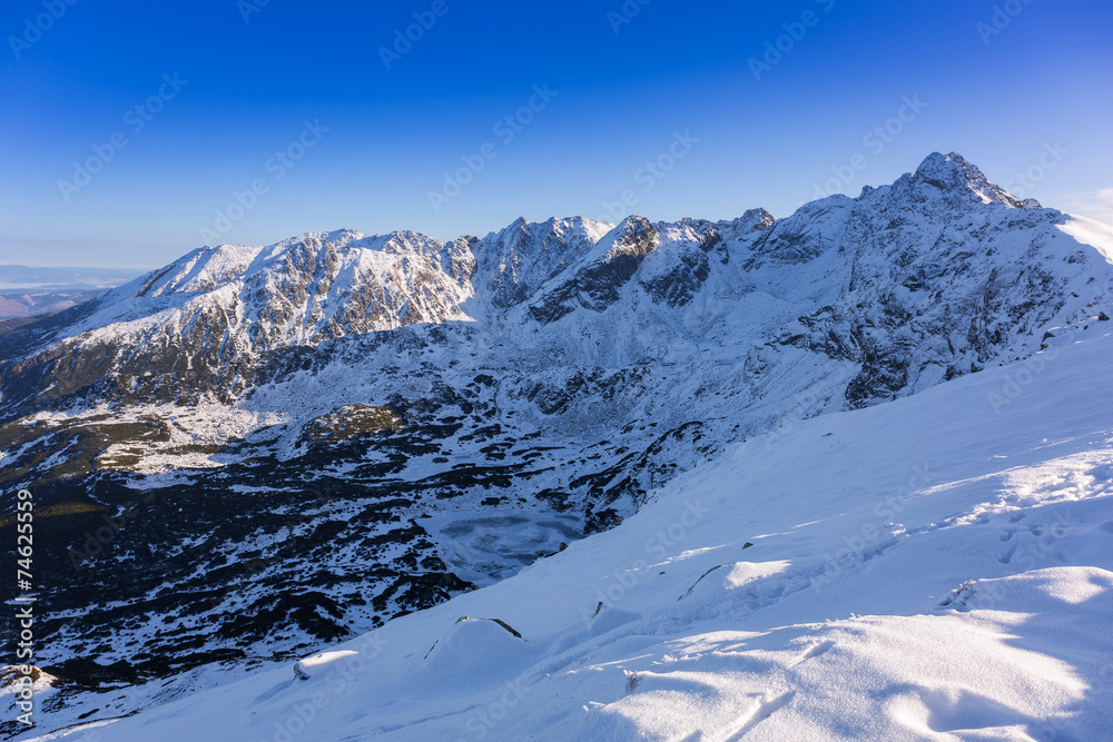 Tatra mountains in snowy winter time, Kasprowy Wierch, Poland