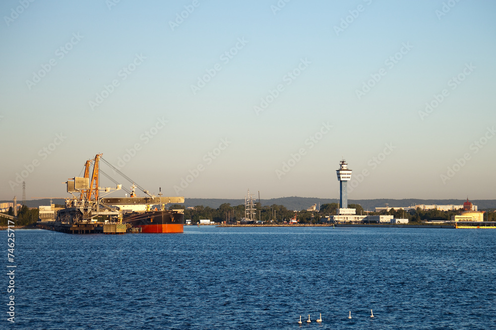 Coal terminal in the port of Gdansk, Poland.