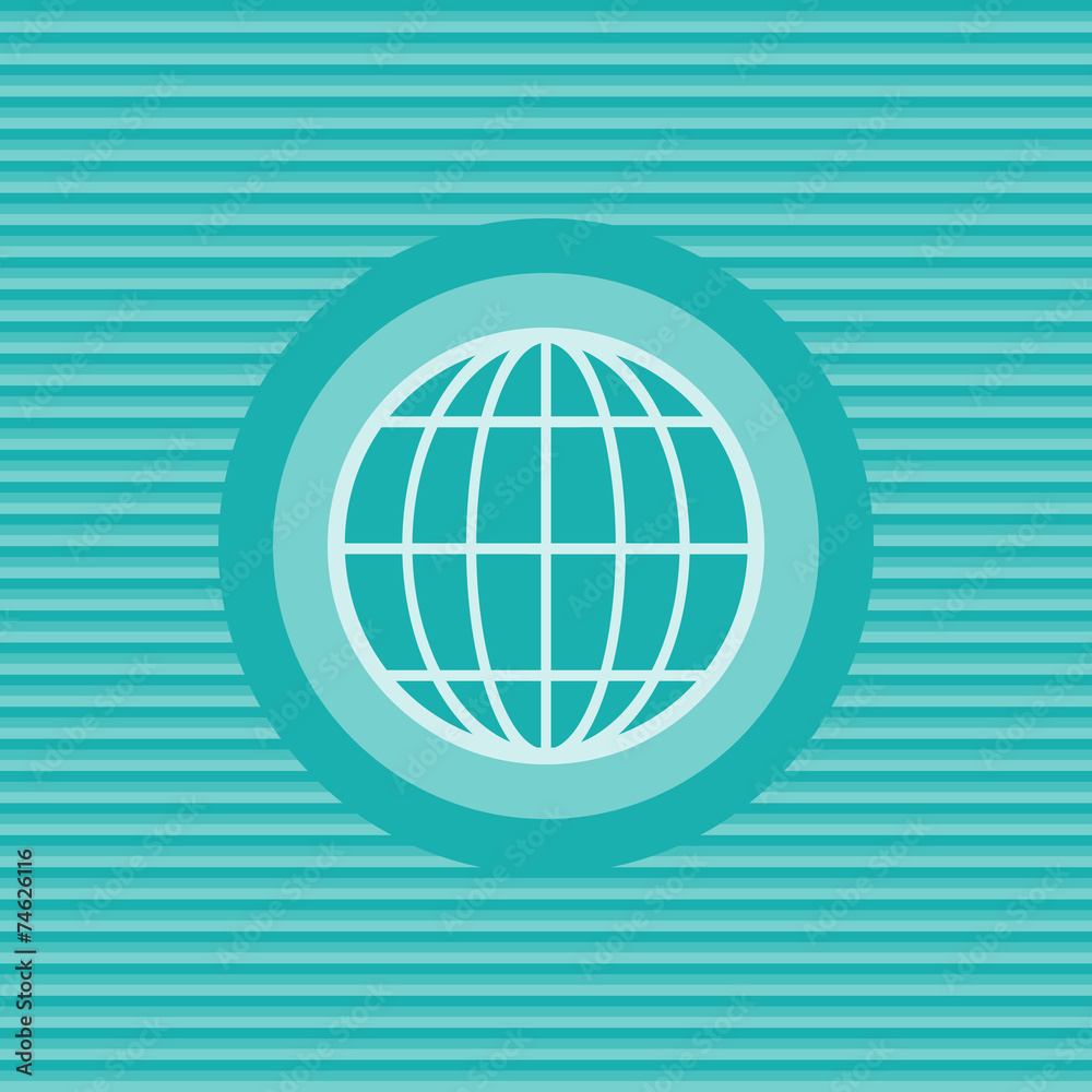Globe earth flat icon Globe earth flat icon