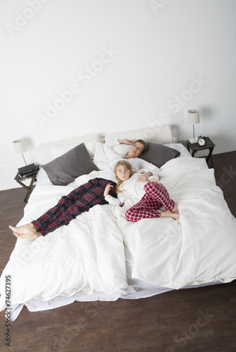 Mother and Daughter in bed