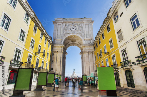  famous arch of the Augusta street located in Lisbon