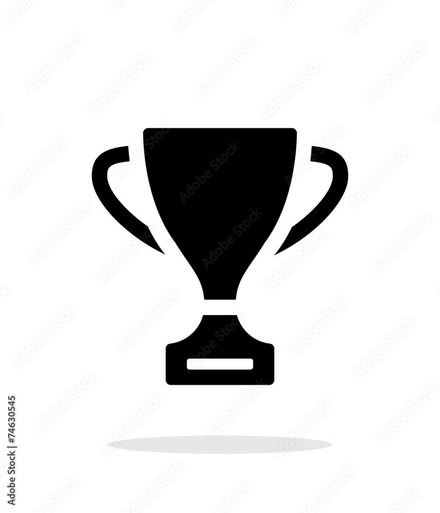 Trophy icon on white background. Trophy icon on white background.