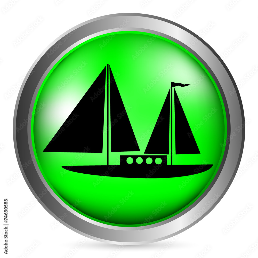 Sailing ship button Sailing ship button