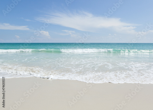 beautiful tropical beach, turquoise water and white sand